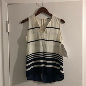 NEXT UK tee top shirt Blouse stripes NWT business